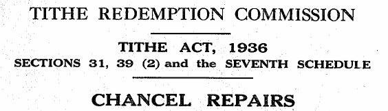 Tithe Redemption Commission - Tithe Act 1936